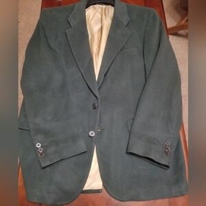 Burberrys Men's Vintage Green Camel Hair Blazer